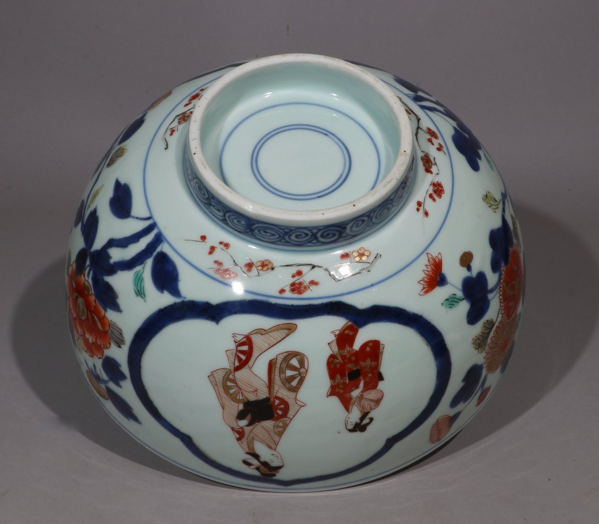 Grand Bol Polychrome Arita, Japon, Fin Du XVIIe Siècle-photo-4
