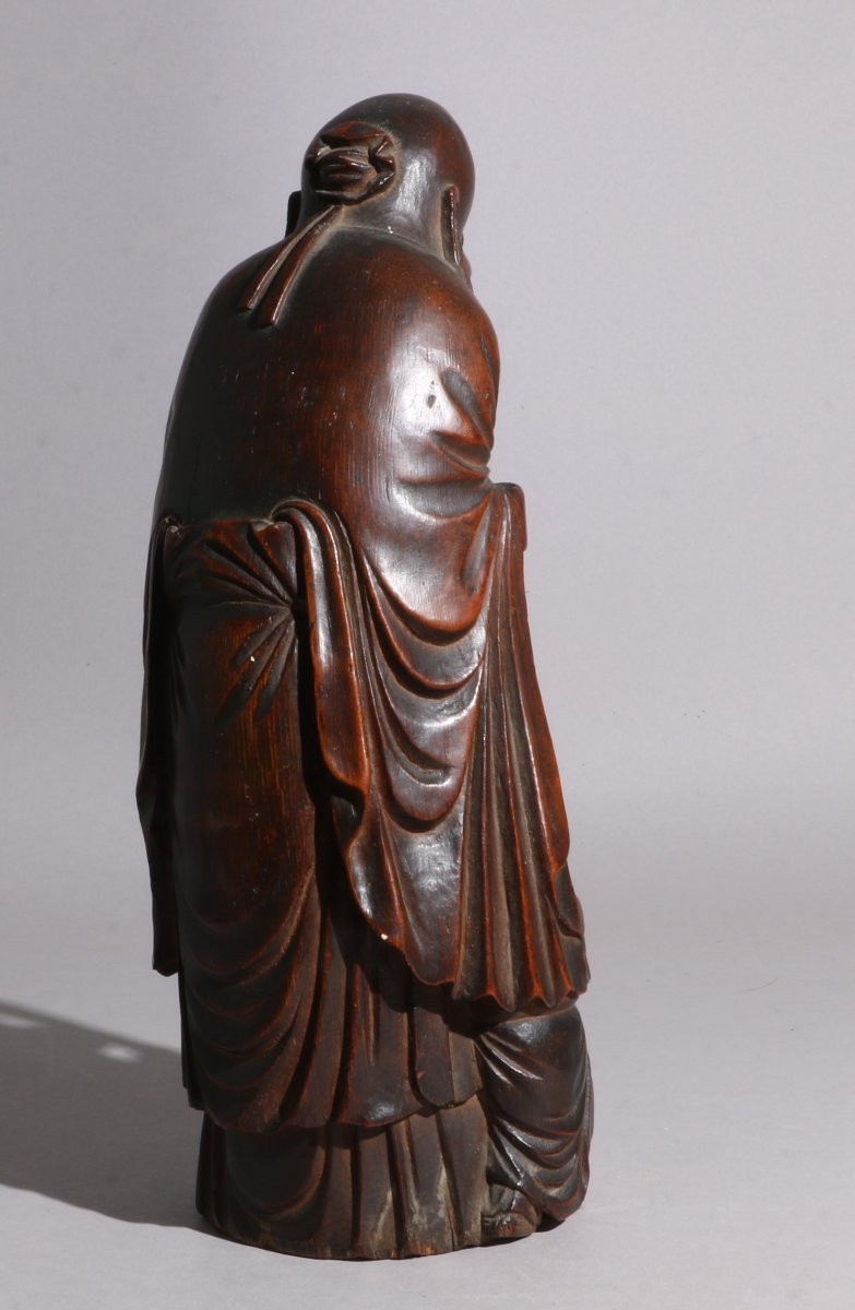 Une Sculpture en Bambou de Shoulao, Chinoise XIXe siècle-photo-2