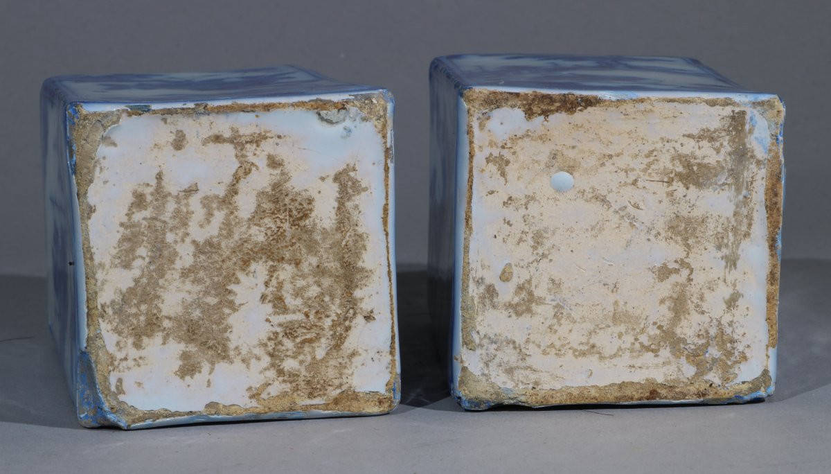 Pair Of Dutch Delftware Tea Caddies, Circa 1680-photo-2