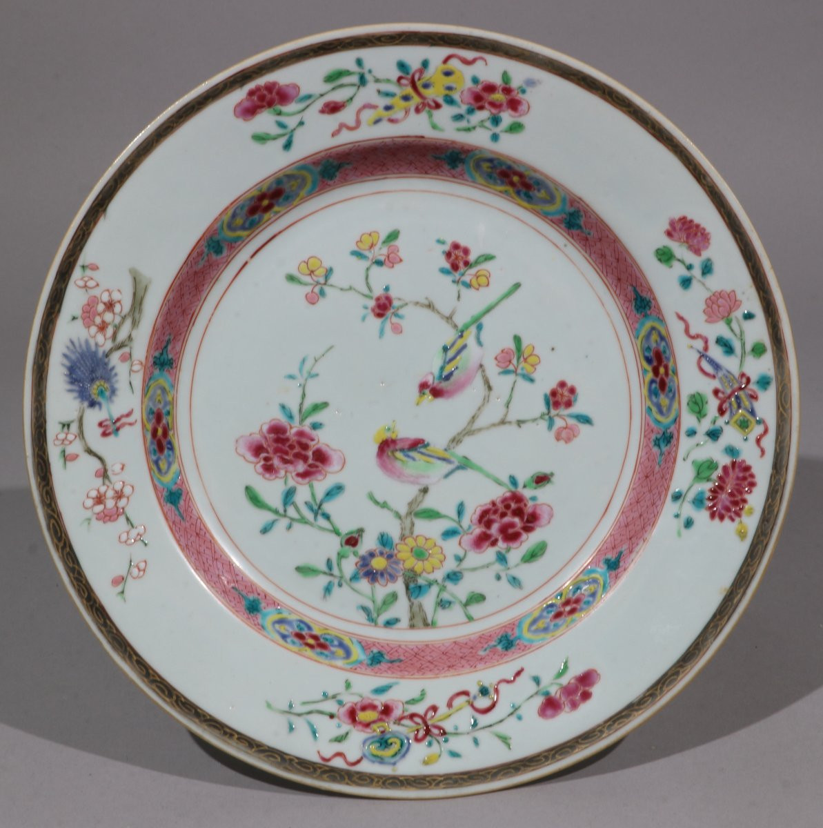 Une assiette Famille Rose Yongzheng C1730-35-photo-2