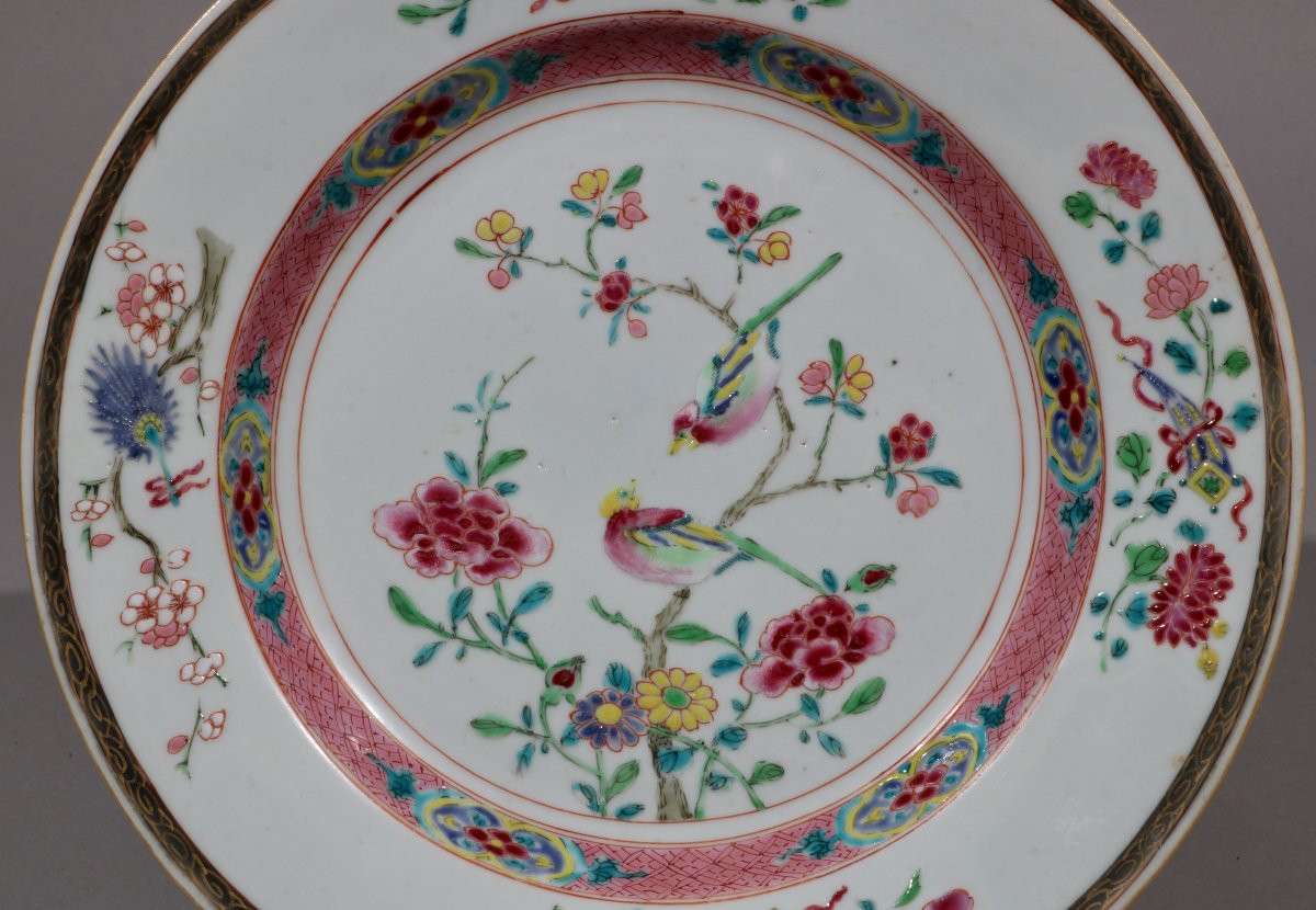Une assiette Famille Rose Yongzheng C1730-35-photo-3