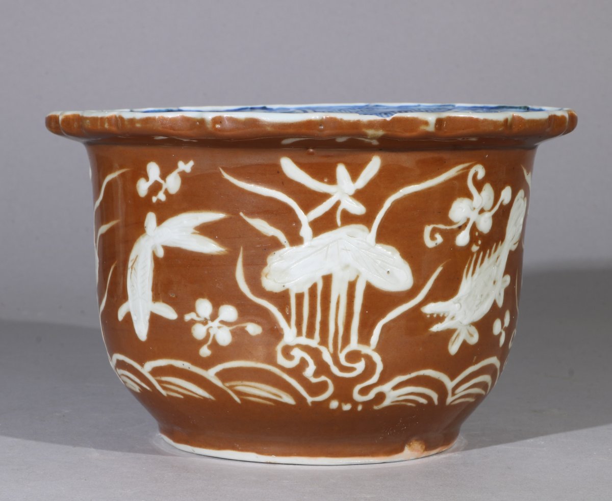 Rare jardinière de la fin de la dynastie Ming, époque Wanli (début du XVIIe siècle)-photo-2