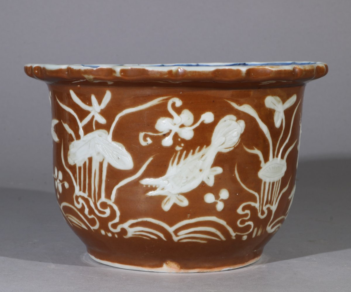 Rare jardinière de la fin de la dynastie Ming, époque Wanli (début du XVIIe siècle)-photo-3