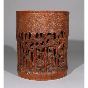 A 19th-century Bitong Chinese Bamboo Brush Holder