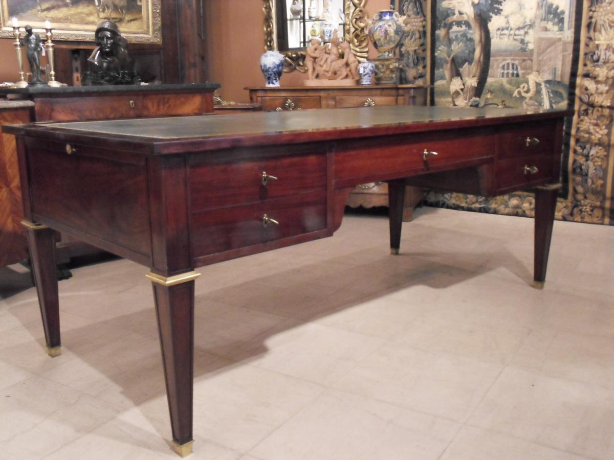 Très Grand Bureau Plat Style Directoire Fin XIXème