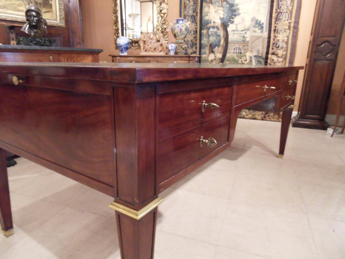 Très Grand Bureau Plat Style Directoire Fin XIXème-photo-3