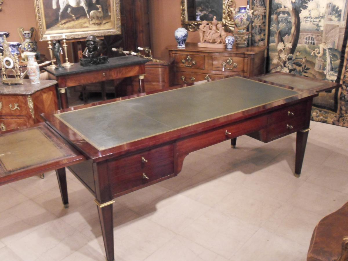 Très Grand Bureau Plat Style Directoire Fin XIXème-photo-4