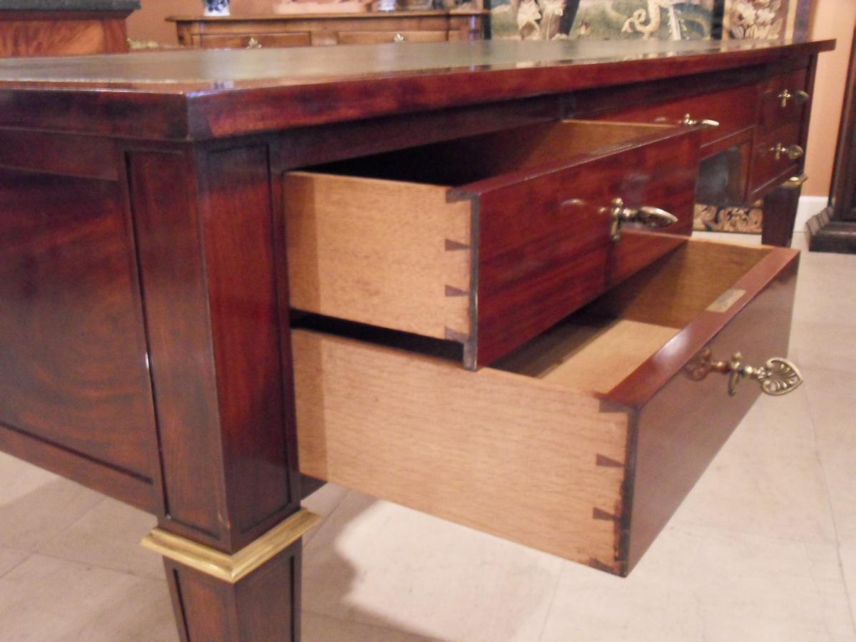 Très Grand Bureau Plat Style Directoire Fin XIXème-photo-2