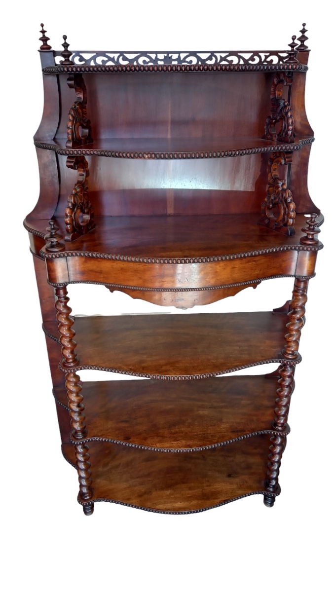 Etagère ou Console En Placage d'Acajou Des Années 1850-photo-2