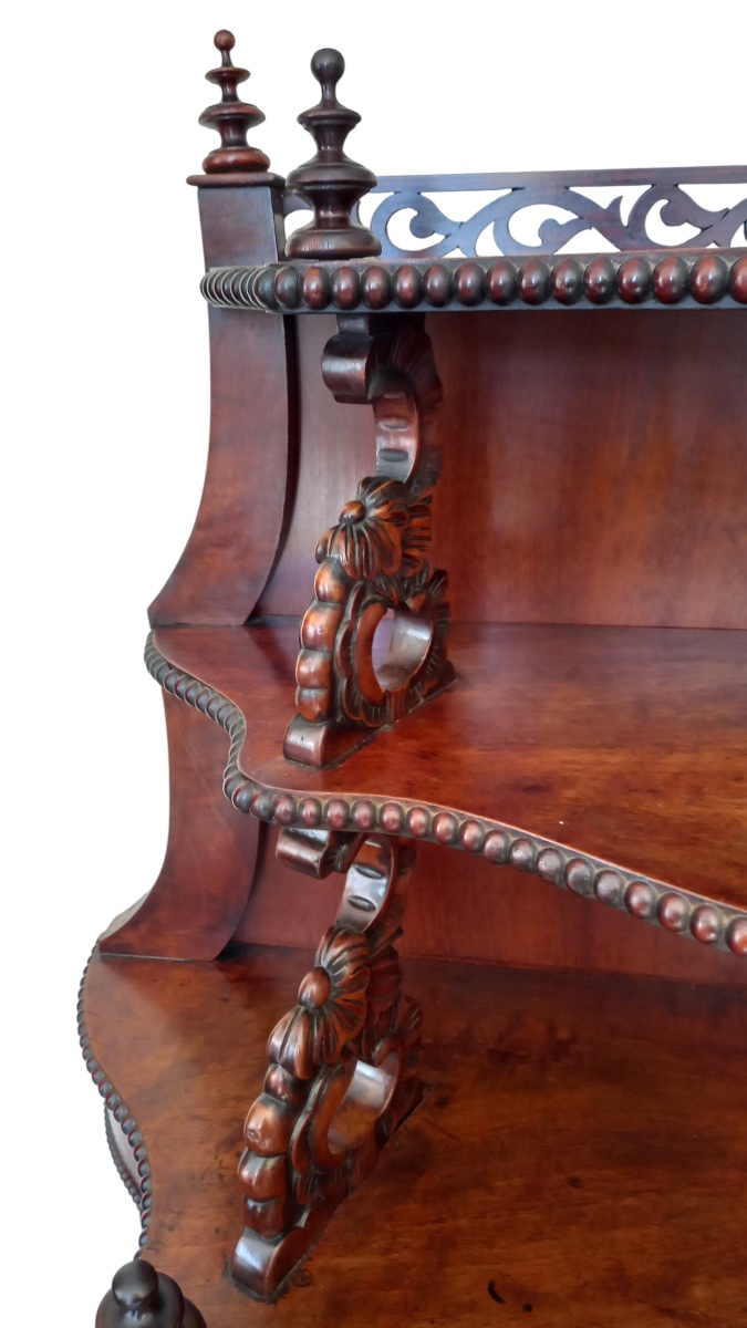 Etagère ou Console En Placage d'Acajou Des Années 1850-photo-3