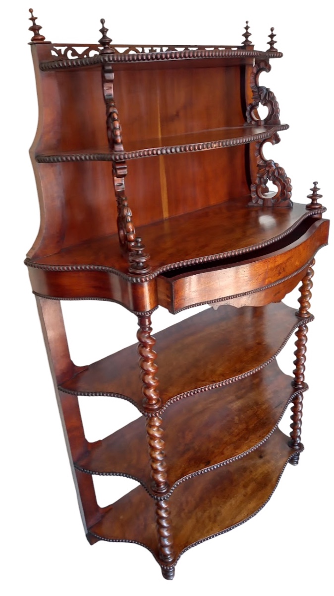 1850s Mahogany Veneer Shelf Or Console Table-photo-2