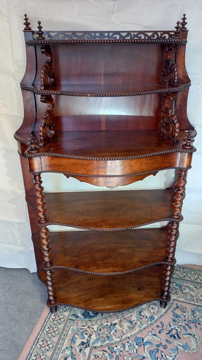 Etagère Ou Console En Placage d'Acajou Des Années 1850-photo-2