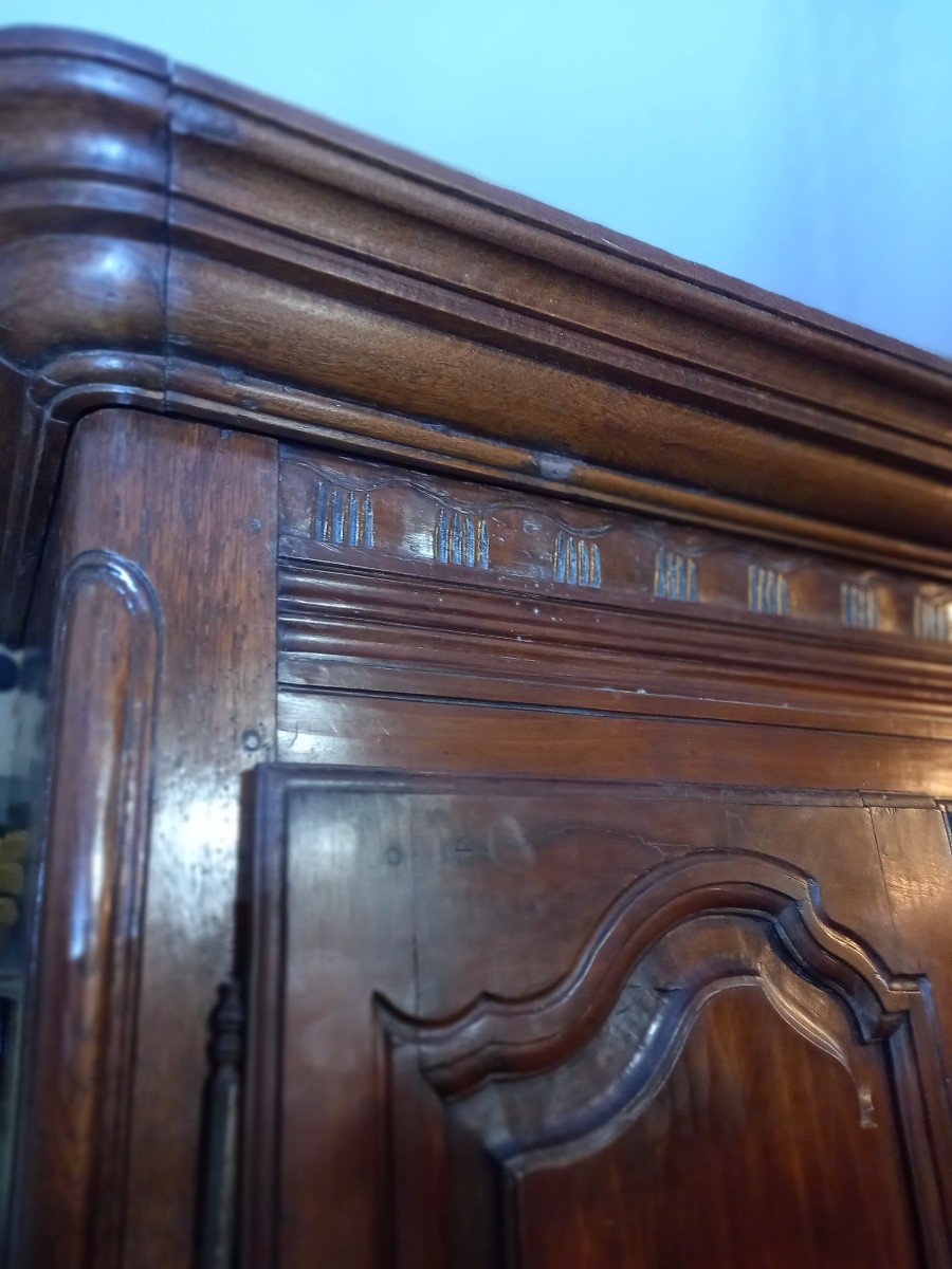 6-door Buffet 18th Century In Fruit Wood-photo-2