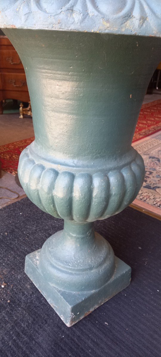 3 Grands Vases Medicis époque XIXème En Fonte-photo-1