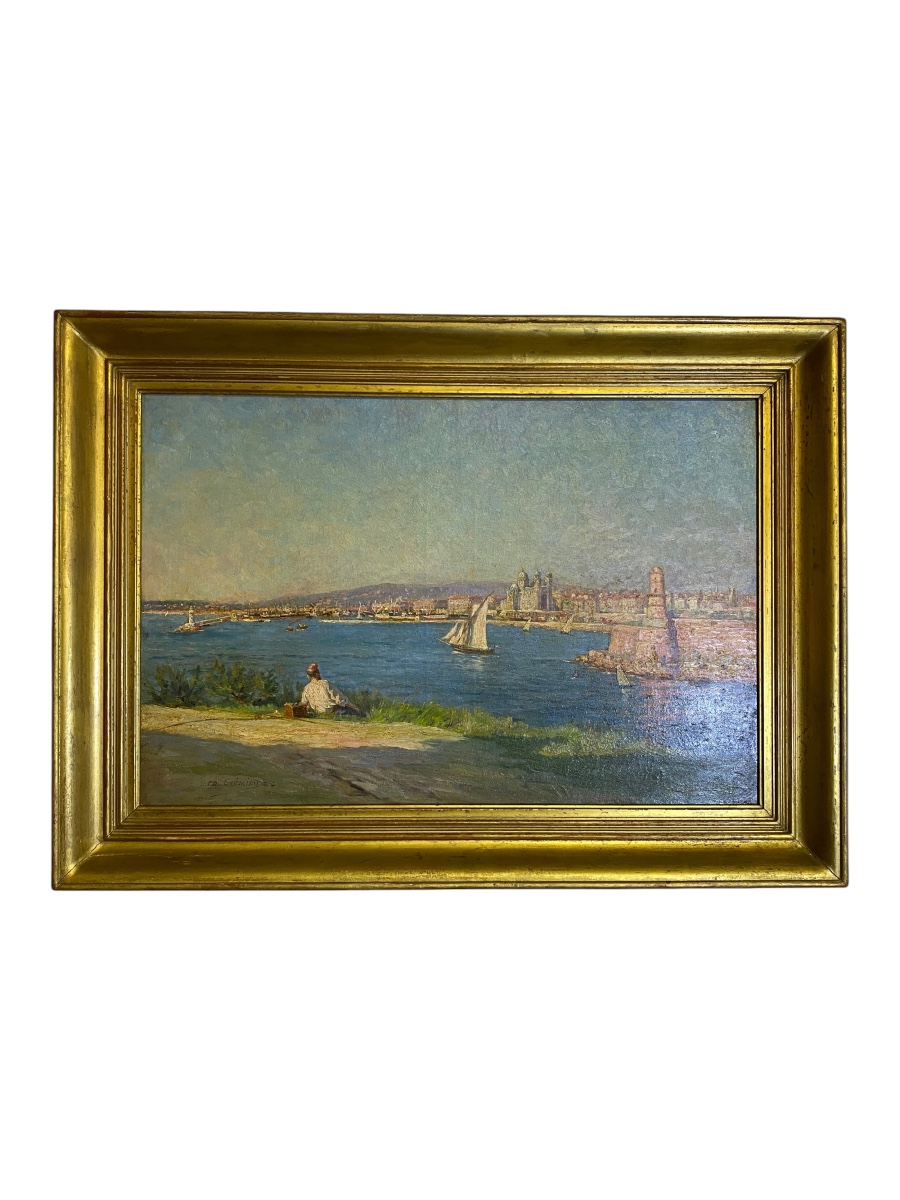"the Port Of Joliette In Marseille" - édouard Crémieux (1856-1944)
