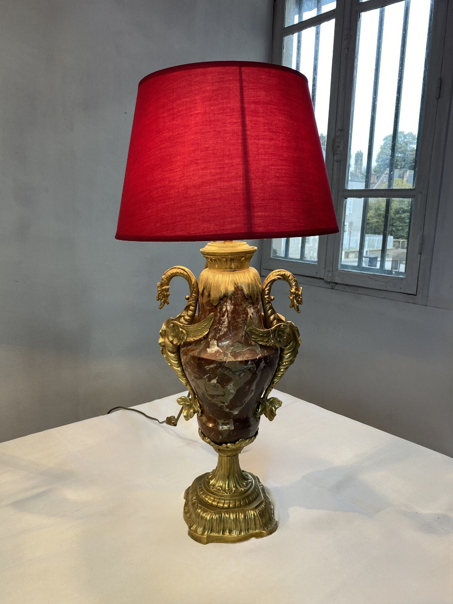 Paire De Cassolettes d'époque Napoléon III Montées En Lampe -photo-2