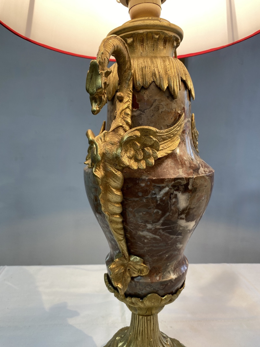 Paire De Cassolettes d'époque Napoléon III Montées En Lampe -photo-3