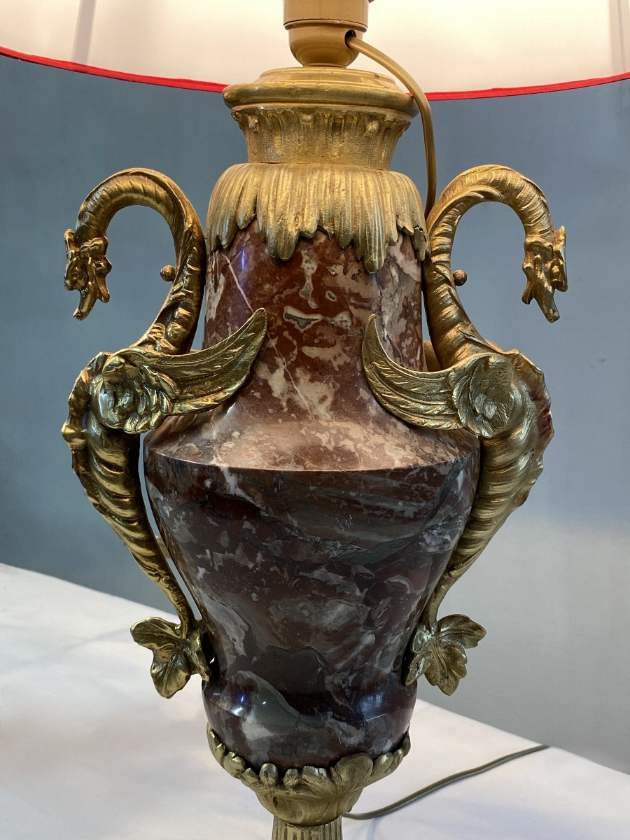 Paire De Cassolettes d'époque Napoléon III Montées En Lampe -photo-3