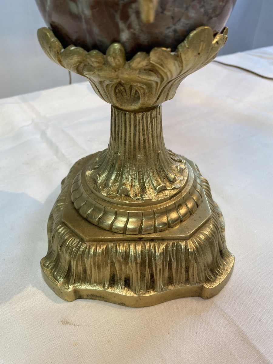 Paire De Cassolettes d'époque Napoléon III Montées En Lampe -photo-5