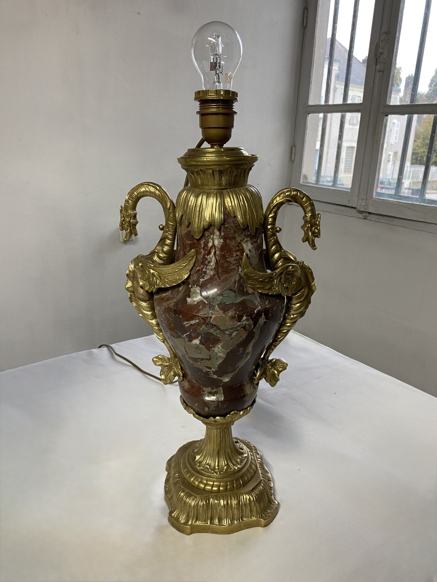 Paire De Cassolettes d'époque Napoléon III Montées En Lampe -photo-7