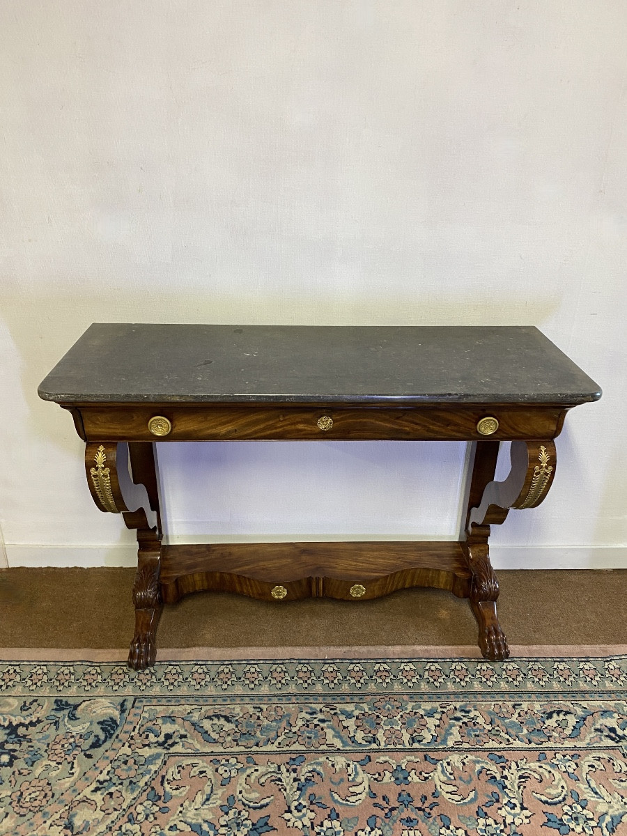 Console Acajou époque Restauration-photo-4