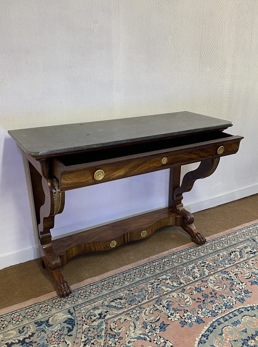 Console Acajou époque Restauration-photo-6