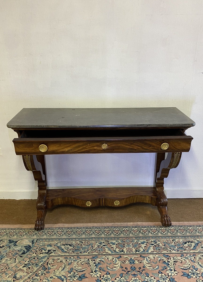 Console Acajou époque Restauration-photo-7