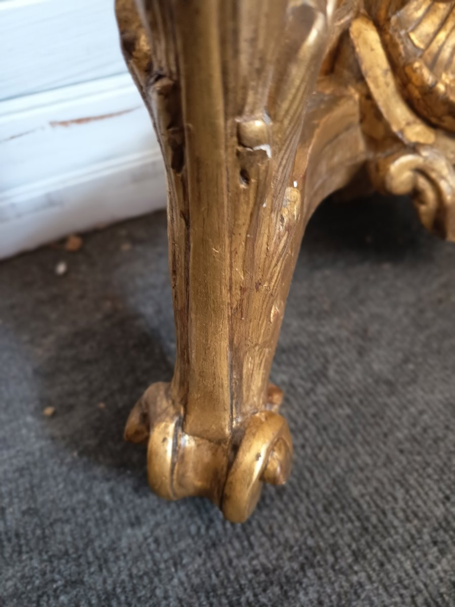 Console Louis XV en Bois Doré-photo-2