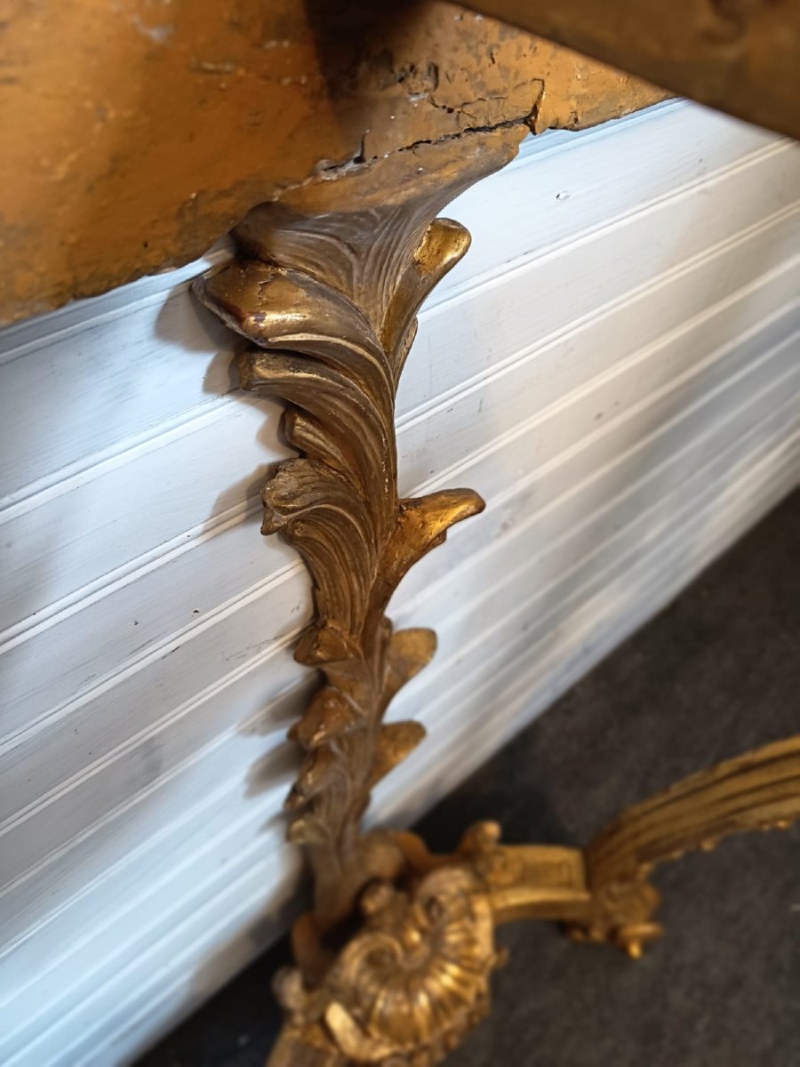 Console Louis XV en Bois Doré-photo-1