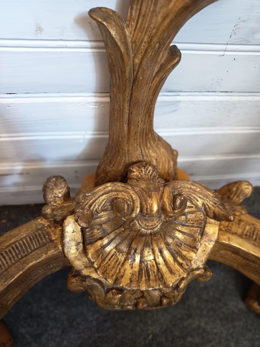 Console Louis XV en Bois Doré-photo-5