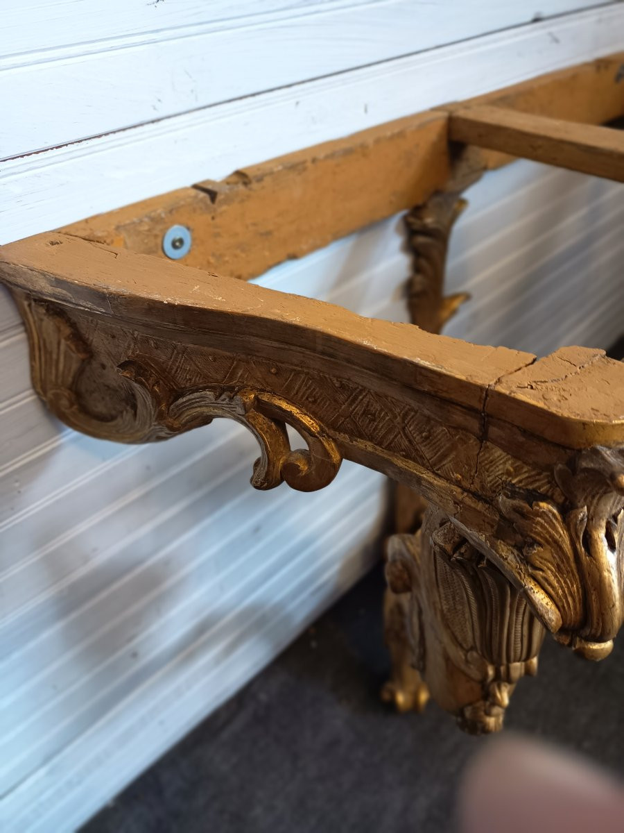 Console Louis XV en Bois Doré-photo-6