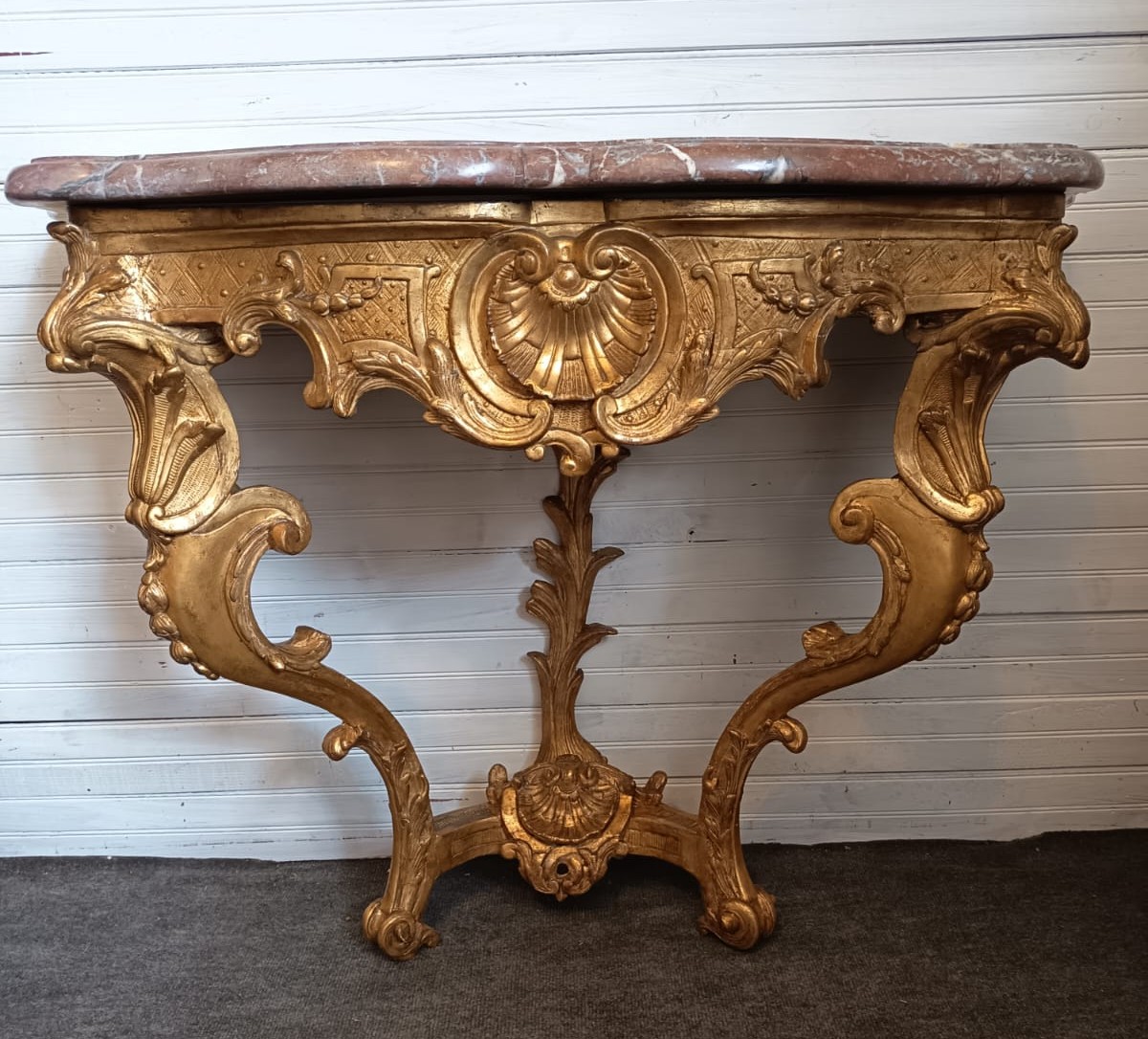 Console Louis XV en Bois Doré