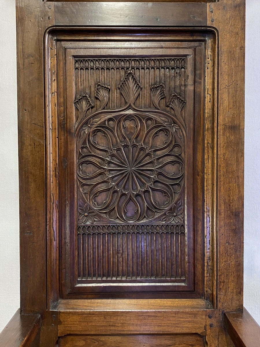 Walnut Cathedral Chair - Late 17th - Early 18th Century-photo-4