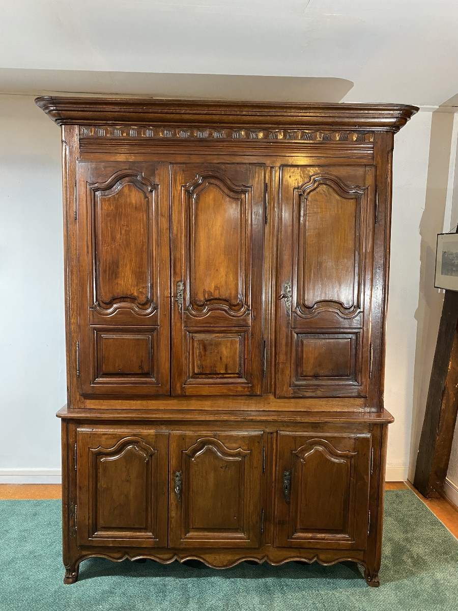 18th-century Cherrywood Sideboard With Six Doors -photo-2
