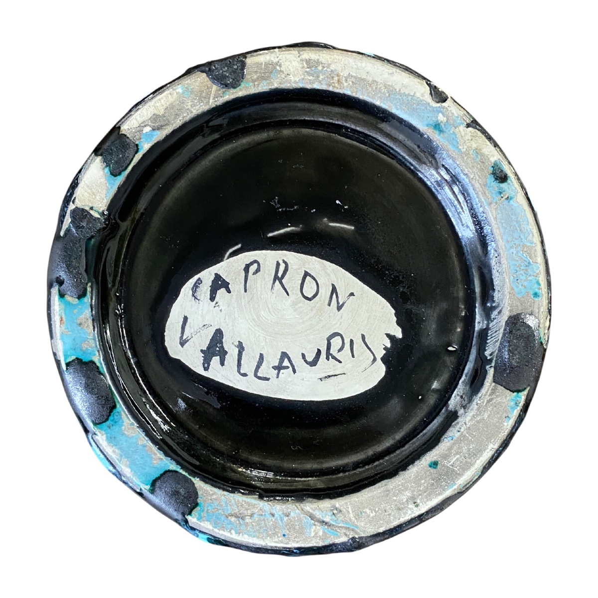 Vase Capron Vallauris des années 80 à décor filé-photo-4