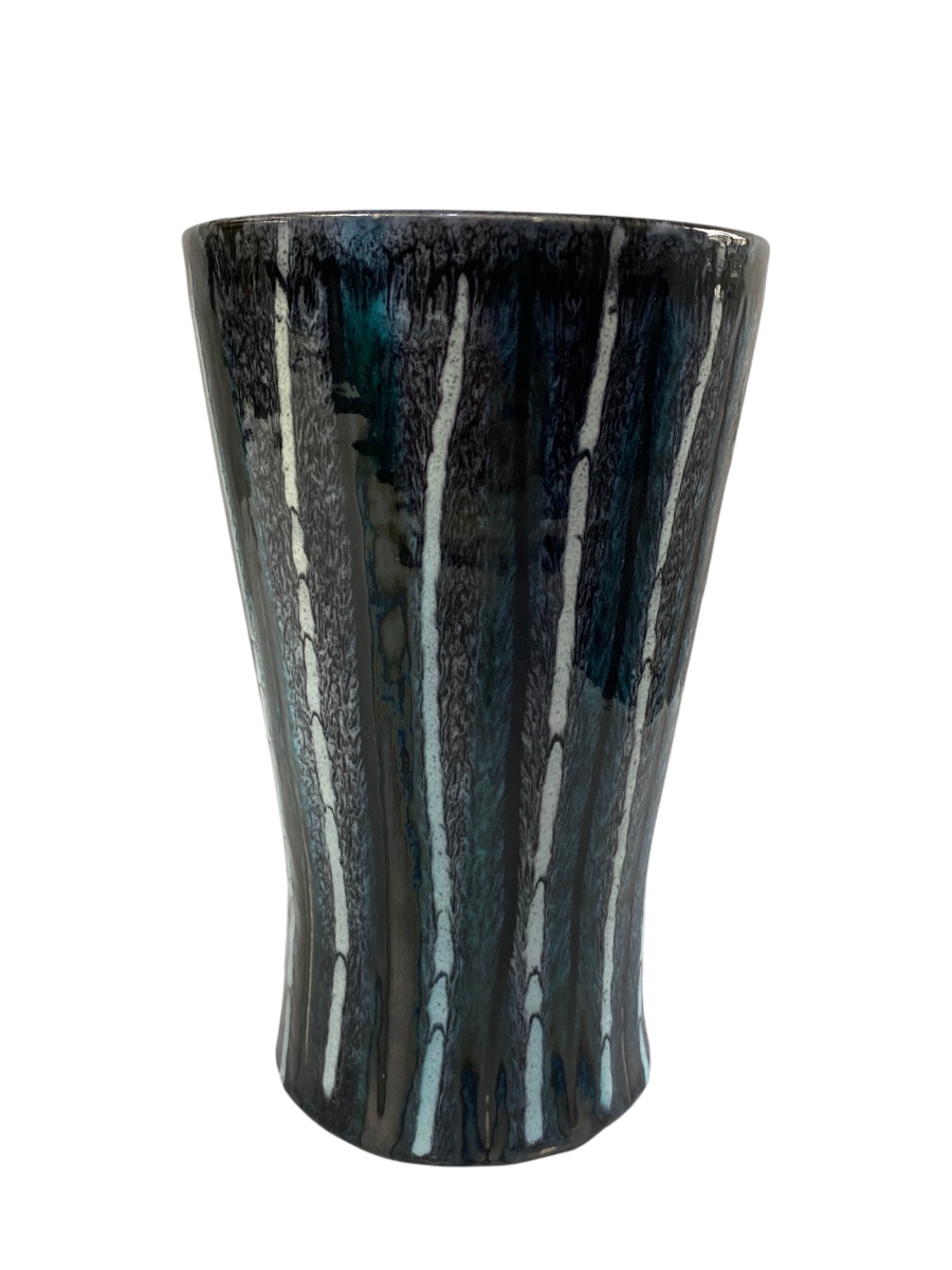 Vase Capron Vallauris des années 80 à décor filé-photo-2