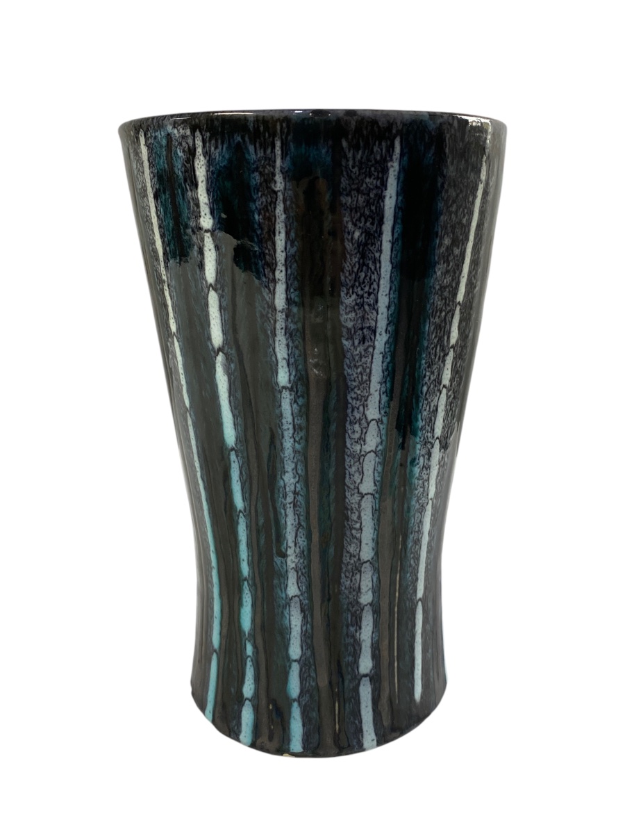 Vase Capron Vallauris des années 80 à décor filé-photo-3