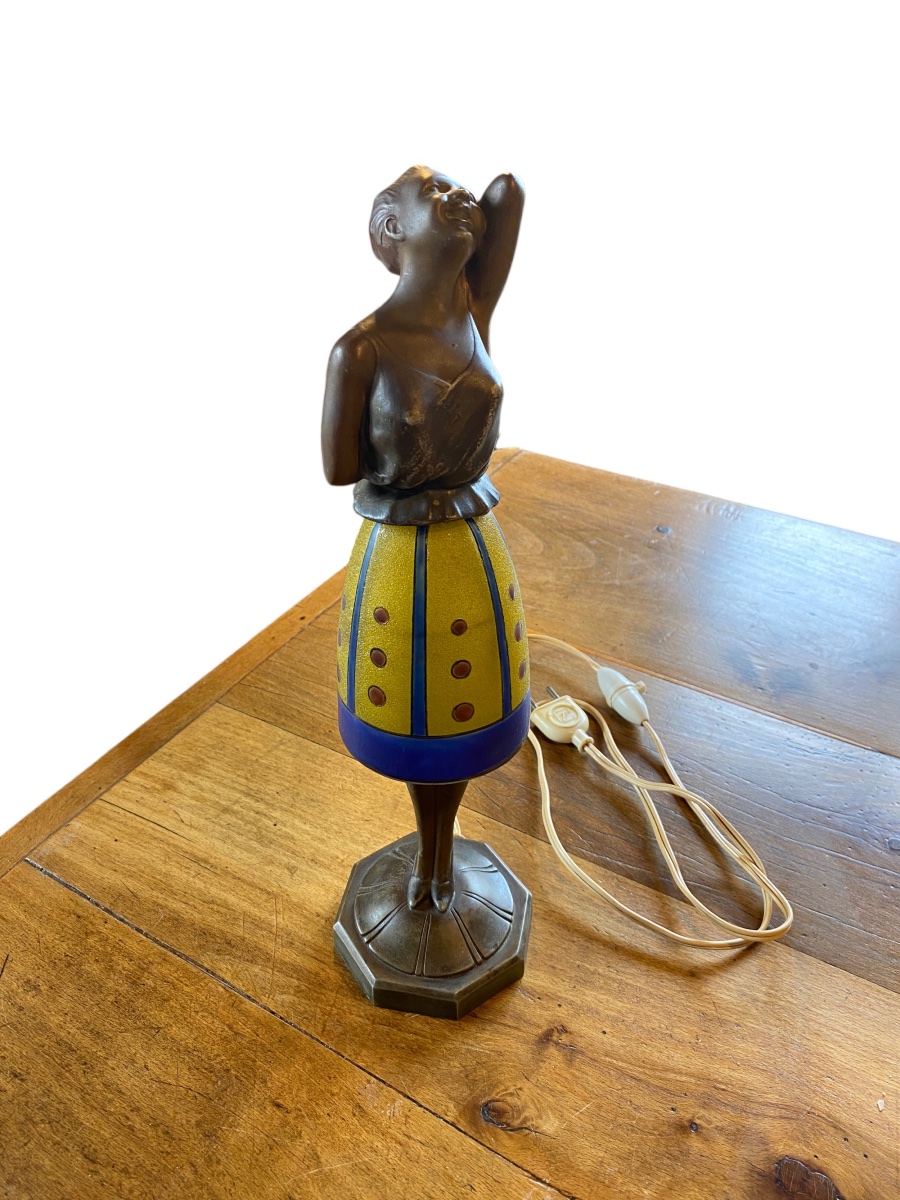 Art Deco "lady" Night Light - Signed Patent-photo-3