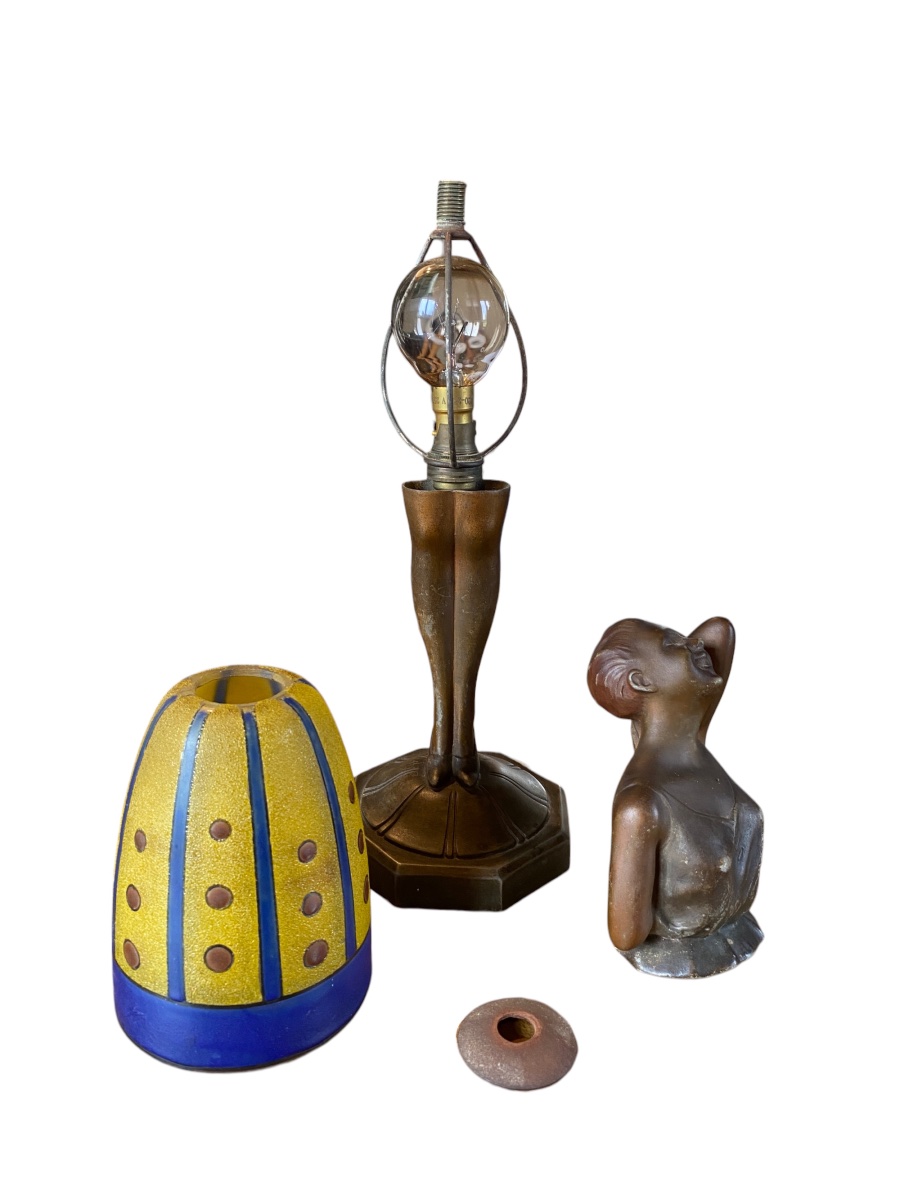 Art Deco "lady" Night Light - Signed Patent-photo-5