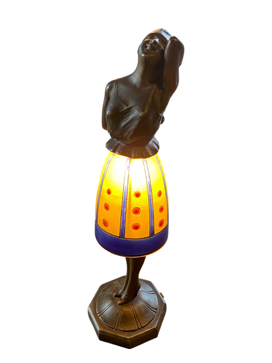 Art Deco "lady" Night Light - Signed Patent-photo-6