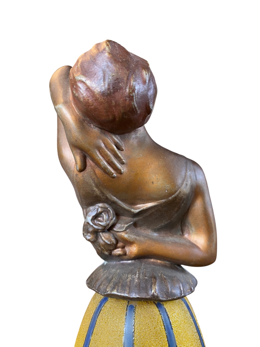 Art Deco "lady" Night Light - Signed Patent-photo-4