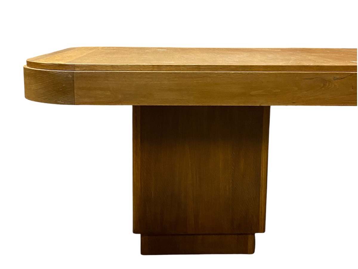Large Art Deco Oak Table-photo-4