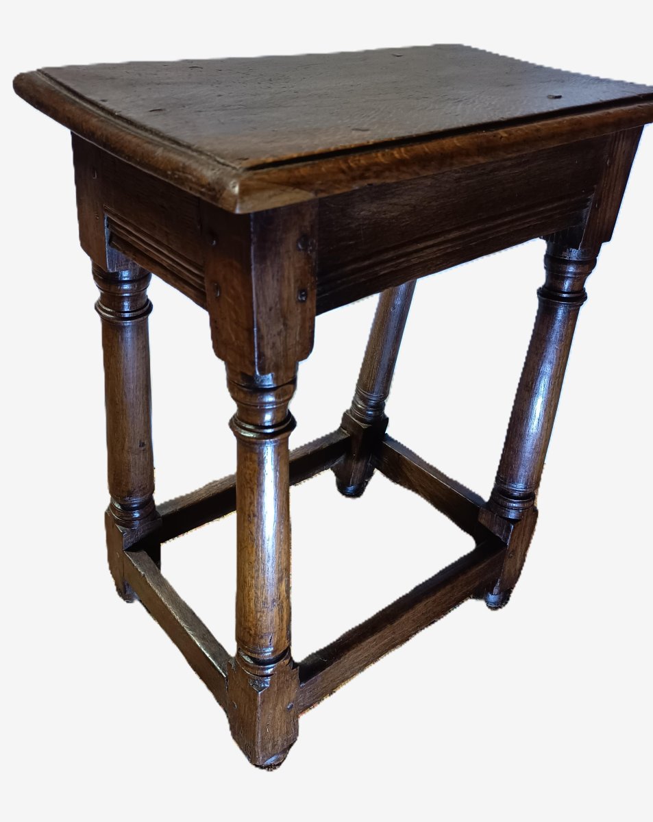17th Century Oak Stool -photo-2