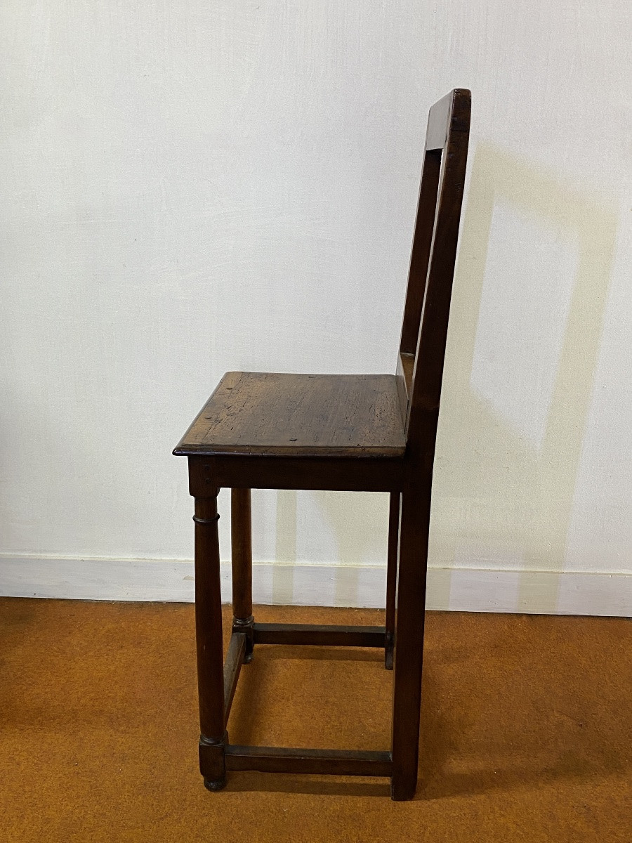 Chaise en noyer d'époque XVIe siècle-photo-3