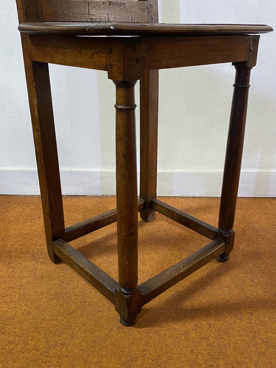 Chaise en noyer d'époque XVIe siècle-photo-4