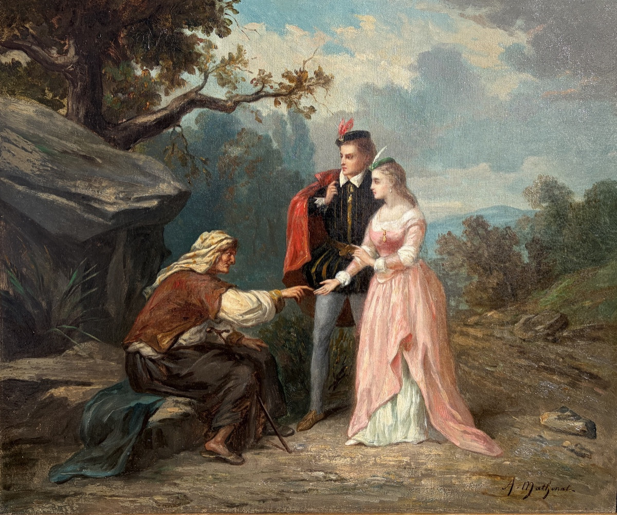 "the Fortune Teller" - Alexis Mathonat (1832-1904)-photo-3