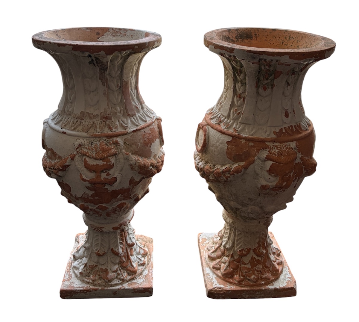 Pair Of 20th-century Terracotta Medicis Vases -photo-3
