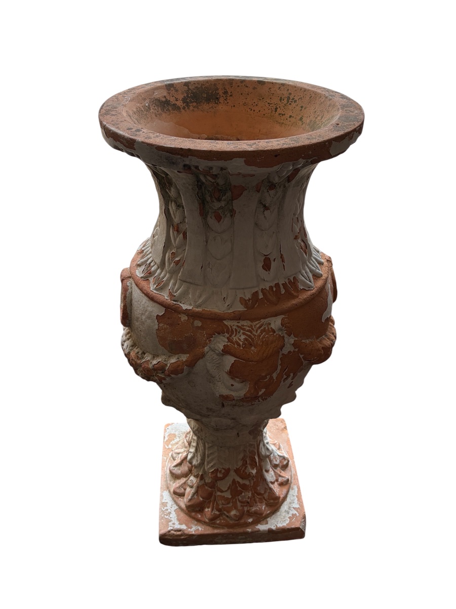 Pair Of 20th-century Terracotta Medicis Vases -photo-4