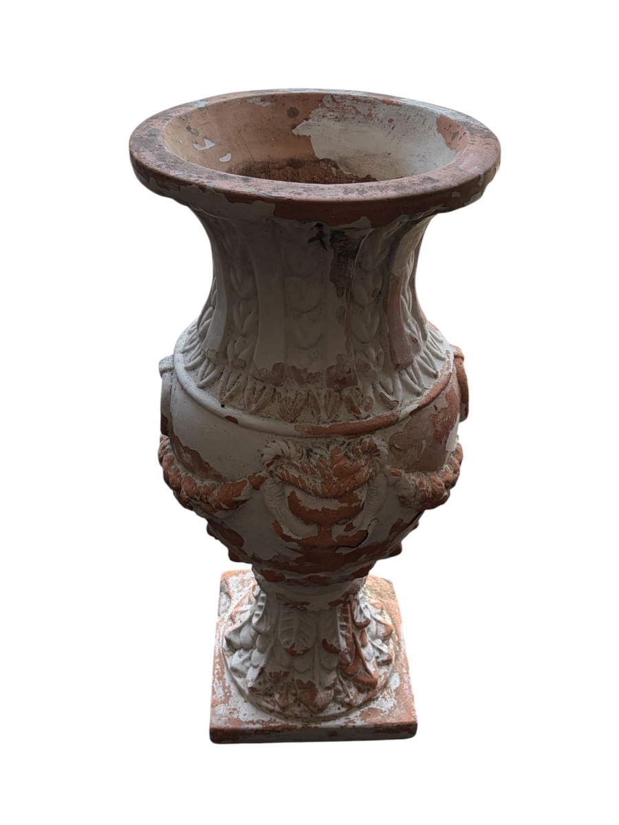 Pair Of 20th-century Terracotta Medicis Vases -photo-1