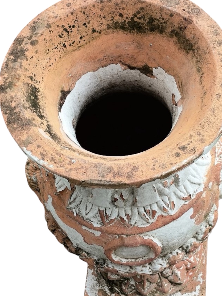 Pair Of 20th-century Terracotta Medicis Vases -photo-3